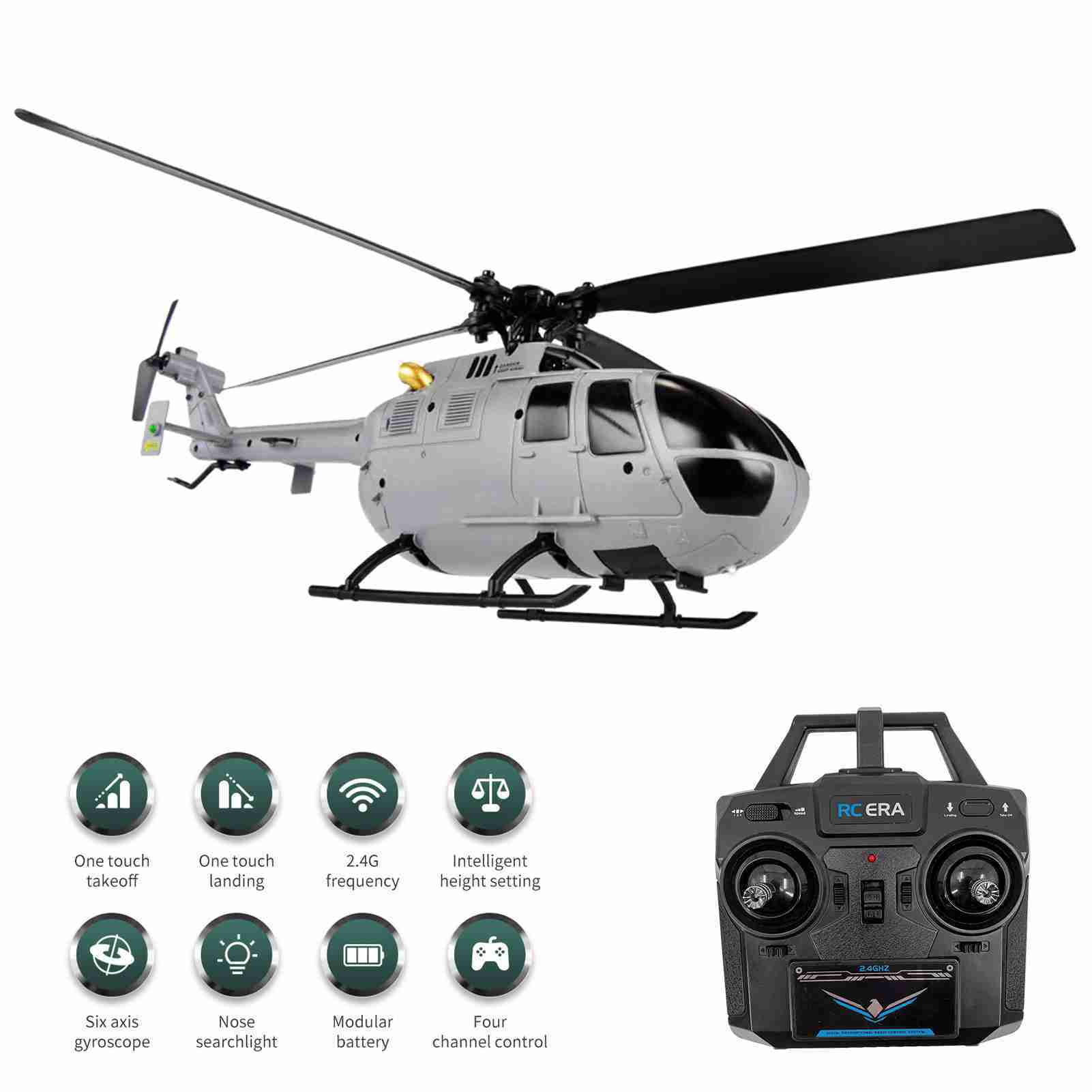 Rc Helicopter Gyro - เฮลิคอปเตอร์บังคับวิทยุแบบใบพัดเดี่ยว ไม่มีปีกเสริม ระบบกันสั่น 6 แกน พร้อมระบบล็อคระดับความสูง