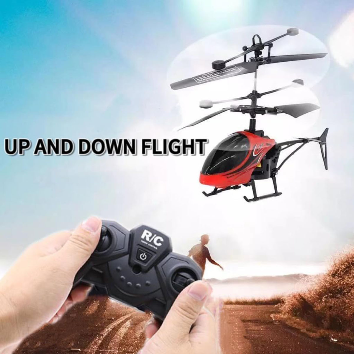 Rc Helicopter Large - เฮลิคอปเตอร์ควบคุมระยะไกล 2 ช่องสัญญาณ พร้อมระบบชาร์จไฟ ของเล่นโมเดลขนาดเล็กเรืองแสง ของขวัญวันเกิด