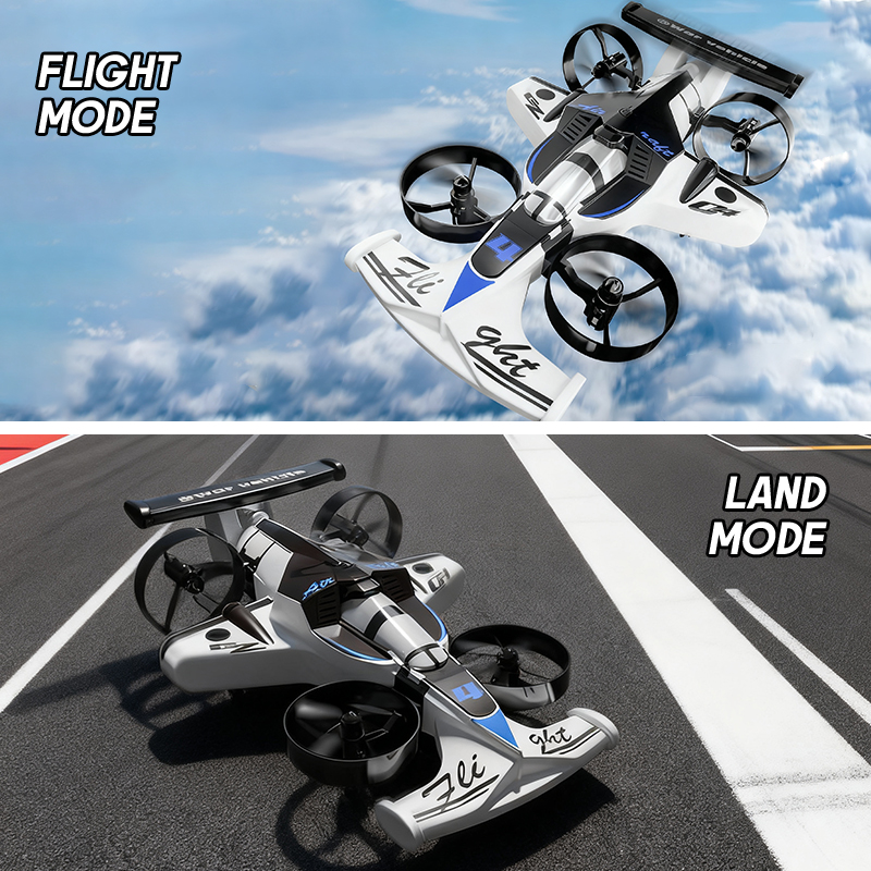 Rc Helicopter Electric - รถบินไร้คนขับ 2in1 มินิโดรน บินได้ทั้งบนอากาศและบนพื้น 2.4G โหมดคู่