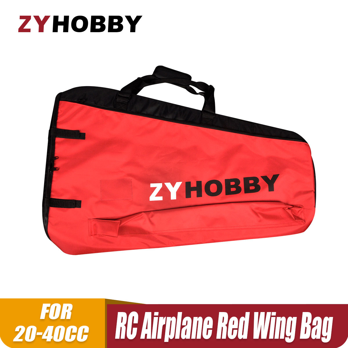 Rc Helicopter Bag - กระเป๋าใส่ปีกป้องกันปีกคงที่สําหรับเครื่องบิน RC 20-40CC ZYHOBBY สีแดง