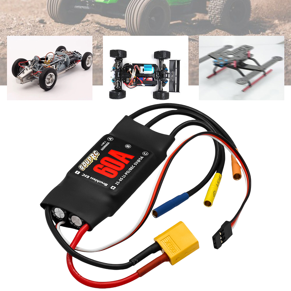 60A บรัชเลส ESC 2-6S ตัวควบคุม - Rc Helicopter Electric บทวิจารณ์และราคา