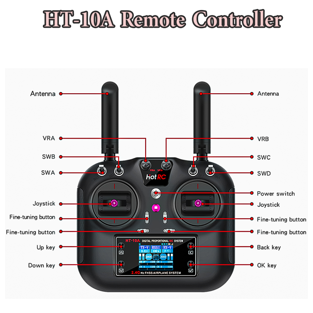 Hotrc HT-10A 2.4G 10CH เครื่อง - Rc Helicopter Motor บทวิจารณ์และราคา