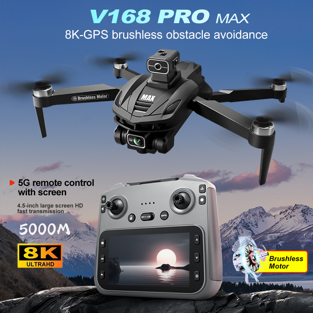 V168 PRO Max GPS Drone 8K Prof - Rc Helicopter Electric บทวิจารณ์และราคา